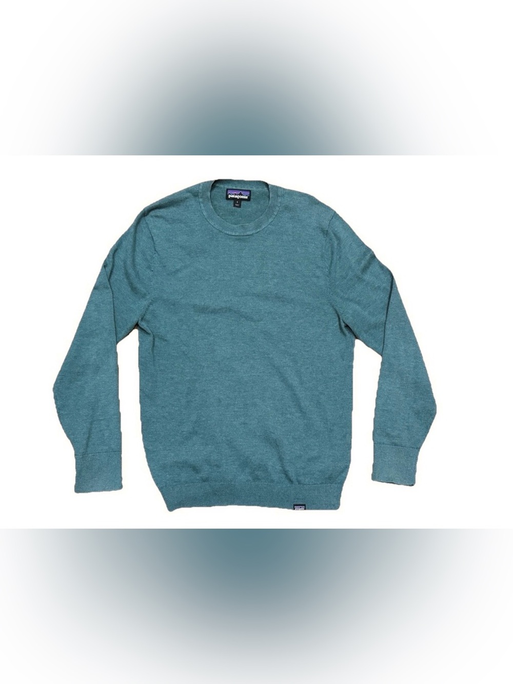Patagonia Men’s Crewneck Sweater Size Small Teal Blue Long Sleeve